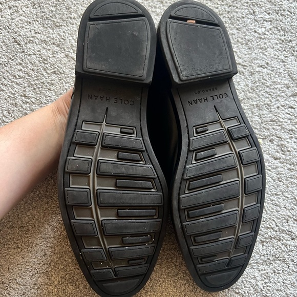 Cole Haan C23783 Mens Size 9.5 Grand OS Oxfords Plain Toe Black Leather Shoes - Picture 6 of 7